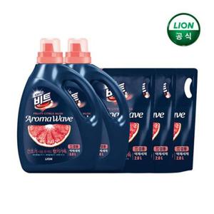 [비트]비트 아로마 웨이브 시트러스(겸용) 3L용기 x 2개 + 2L리필 x 3개