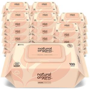 네츄럴오가닉 아기물티슈 오리지널 엠보싱스마트캡형100매[30팩]