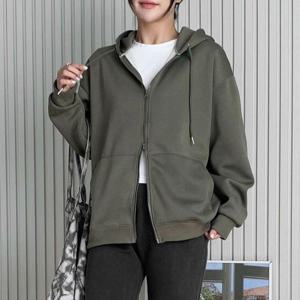 베이직 기본 후드 집업 여성 간절기 아우터 점퍼