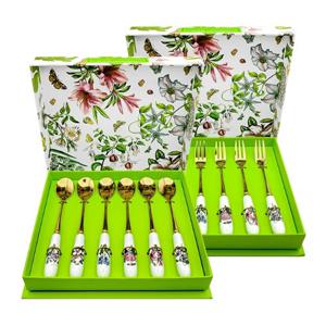 [포트메리온]보타닉가든 골드 티스푼6p+티포크6p