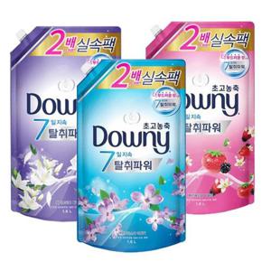 다우니 초고농축 7일 탈취섬유유연제 1.6L리필3종택1 WEB19B1