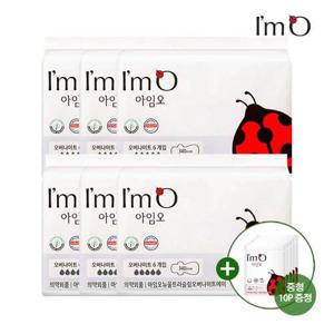 아임오 유기농 순면 생리대 오버나이트 6p x6개 (중형 2P x5증정, 총 46개)
