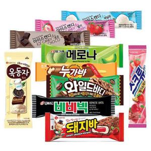 베스트 추억의 아이스크림 10종 30개 돼지바 와일드바디 아이스크림 누가바
