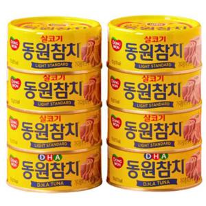 동원참치 라이트스탠다드 150G 8캔 + DHA 150G 4캔