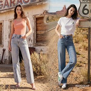 [인디고랩]26SS 여성 여름 씬라이트 쿨데님 팬츠 (ver4) 2종