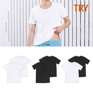 [트라이] 남성 베이직 순면 티셔츠 2매 택1