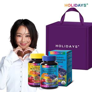 [홀리데이즈] 멀티비타민&미네랄 포맨+포우먼 선물세트 (각3개월분)