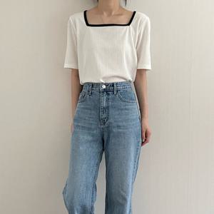 아이우먼 스판스퀘어넥반팔티 YPL140M207 빅사이즈