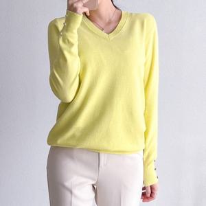 H스타일(WC)4006니트티 여성 봄니트티셔츠 여자 스웨터 라운드 브이넥