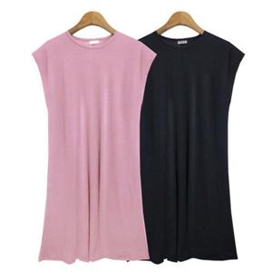 여름 무지 반팔 심플 원피스 홈웨어 캐주얼 등하원룩 (WC72909)