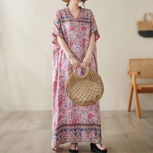 [유니제이] 산즈 플라워 루즈핏 롱 원피스