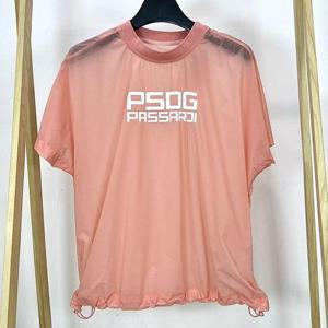 [파사디골프]나일론 저데니아 라운드 반팔 티셔츠 코랄 여성 P24MTP160X