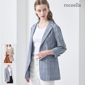 [로코엘라] 브리즈 블렌딩 체크 여성 자켓 3종택1