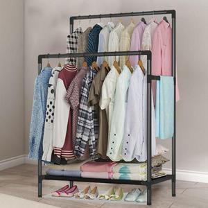 옷방정리 철제 더블 옷장 무타공 튼튼한 스탠드 옷걸이 행거
