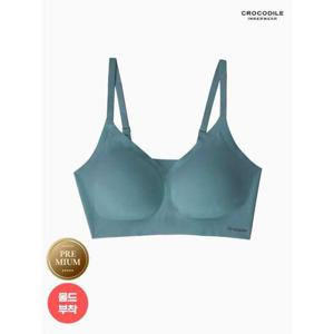 [크로커다일 이너웨어]프리미엄 나이론 스트랩 프리커팅 브라 그린