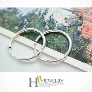 [호림쥬얼리]실버92.5/Silver/은귀걸이/세련(HR)실버 링 파이프 귀걸이(2cm)