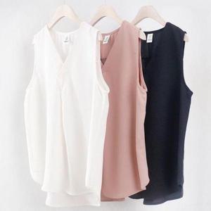 [셀러허브_여성트랜드패션]빅사이즈민소매블라우스 0282L502 핀턱주름나시블라우스 CR