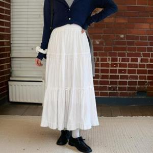 [미라클세븐]프릴스커트 캉캉치마 에이라인 맥시 리본 발레리나