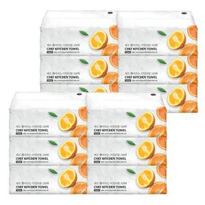 한예지 천연펄프 셰프 뽑아쓰는 키친타올 3겹 100매 12팩 휴대용 소프트팩