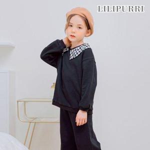 [릴리푸리]꽃받침상하복세트(블랙)