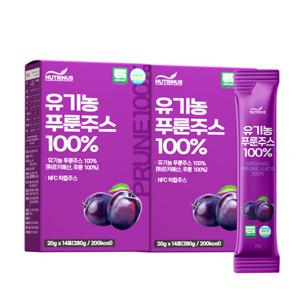 뉴트리너스 유기농 NFC 푸룬주스 100% (20g x 14포) 2박스