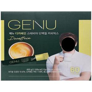 제누 디카페인 스테비아 단백질 커피믹스 10g 60개입(AD)