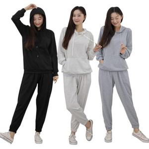 운동복 무지 후드 여성 트레이닝복 밴딩 코디세트 여 WD9110C