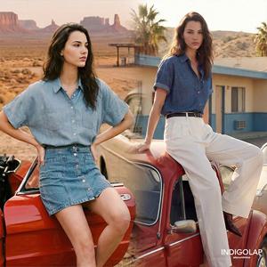 [인디고랩]26SS 여성 씬라이트 데님 셔츠 2종