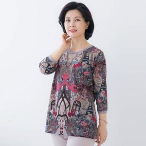 마담4060 엄마옷 타운마켓7부티셔츠-ZTE203042-