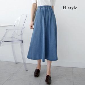 H스타일(WC)메이블청치마/여름/데님스커트/청스커트/롱스커트/밴딩