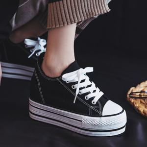 소프달링 캔버스화 9.5cm 하이 로우 2가지 디자인 키높이 스니커즈 운동화 하이탑 스탠딩화 통굽