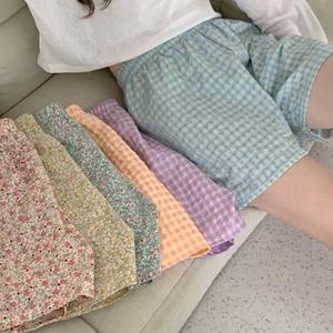 [엘케이트]여성 반바지 DM0211 홈웨어 체크 플라워 파자마 잠옷