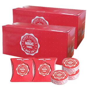 해피초이스 매직 압축 요술행주 핑크 10pX2세트 다용도 행주