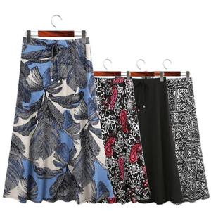 [허밍퍼플]여성용 2809-쿨 스판 A 롱 스커트 빅사이즈 여름 시원한 롱 치마 찰랑한 데일리룩 여성의류