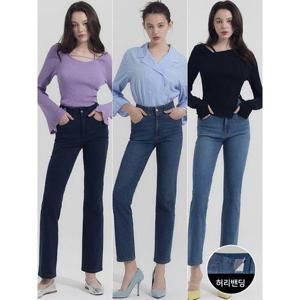 [뱅뱅]여성 라이크라 스트레이트핏 데님 3종택1