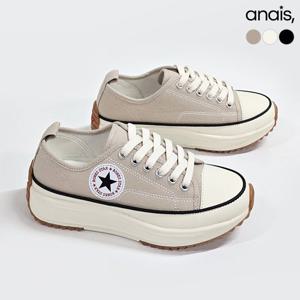 [아나이스] 국내제작 캔버스 통굽 스니커즈 4cm_25S001