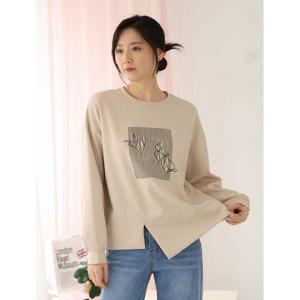 [웬디즈갤러리]릴리 언발 트임 티셔츠 QTS103