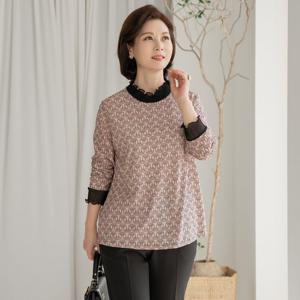 엄마옷 마담4060 렐리아셔링티셔츠-QTE2502007-