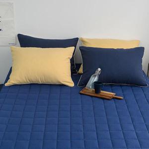 퀸매트리스커버 샤이니 누빔 순면 매트리스커버 Q 네이비 단품 시트 퀸침대커버 HWF13AEE