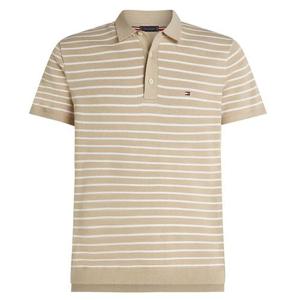 [타미힐피거]타미힐피거 레귤러핏 니트 폴로카라티 MW0MW37396 아이보리/화이트