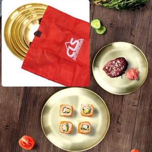 놋그릇 골드 5pcs 스텐레스 접시세트 스텐레스접시 놋접시