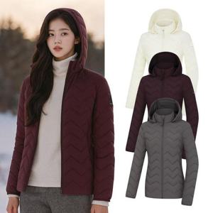 [콜핑]콜핑 여성 겨울 웰론 부드러운 등산 경량 후드 패딩 자켓 KSC652WJ3W