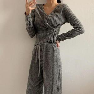 [브이와이][VY] 여자 골지 츄리닝바지 세트_CD8624_18820841_588847