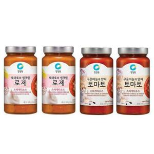 청정원 스파게티소스 토마토 600g x 2ea + 로제 600g x 2ea