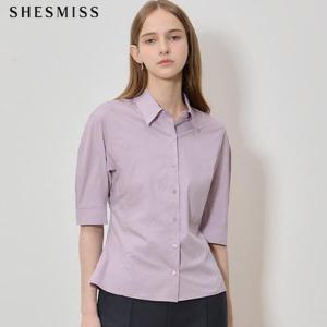 [쉬즈미스(SHESMISS)] 소프트시크 슬림 반팔 셔츠 (택가격: 198000원)