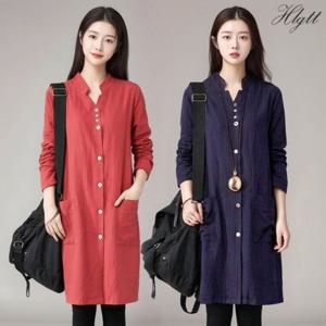 ★2종세트★[헬리꽁땡]롤업롱셔츠카라원피스2종