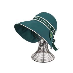 골피아 SMACC166 여성 레터링 리본 와이드 챙 썬햇 벙거지