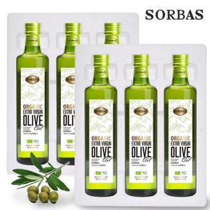 소르바스 (스티로폼포장) 유기농 엑스트라버진 올리브오일 500ml 6병