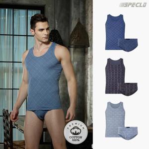 바운스 순면 런닝+삼각팬티 남성속옷 6종세트