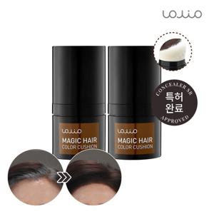 아미니 롤리오 1초커버! 매직 헤어 컬러 쿠션 (내추럴브라운) 2개